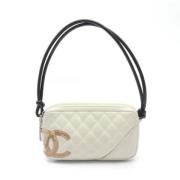 Pre-owned Leather chanel-bags Chanel Vintage , White , Dames