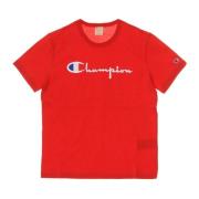 Rode Crewneck Tee voor Mannen Champion , Red , Heren