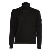 Zwart Gebreid Aw24 Stone Island , Black , Heren