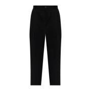 Wijde geplooide broek Maison Kitsuné , Black , Dames