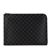 Pre-owned Canvas clutches Louis Vuitton Vintage , Black , Dames