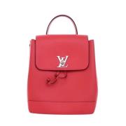 Pre-owned Leather handbags Louis Vuitton Vintage , Red , Dames