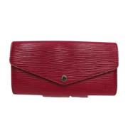 Pre-owned Leather wallets Louis Vuitton Vintage , Red , Unisex