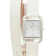 Pre-owned Stainless Steel watches Hermès Vintage , White , Dames