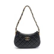 Pre-owned Leather chanel-bags Chanel Vintage , Black , Dames