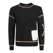 Zwarte Trui Pullover Ballantyne , Black , Heren