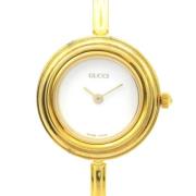 Pre-owned Metal watches Gucci Vintage , White , Dames