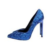 Pre-owned Leather heels Yves Saint Laurent Vintage , Blue , Dames