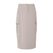 Duifgrijze Midi Rok met Zakken Theory , Gray , Dames