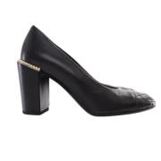 Pre-owned Leather heels Chanel Vintage , Black , Dames