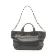 Pre-owned Leather chanel-bags Chanel Vintage , Black , Dames