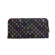 Pre-owned Coated canvas wallets Louis Vuitton Vintage , Black , Dames