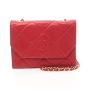 Pre-owned Leather chanel-bags Chanel Vintage , Red , Dames