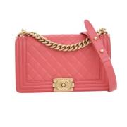 Pre-owned Leather handbags Chanel Vintage , Pink , Dames