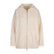 Witte Hooded Cardigan Sweater Max Mara , White , Dames