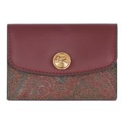 Paisley Jacquard Fabric Portemonnee Etro , Red , Dames