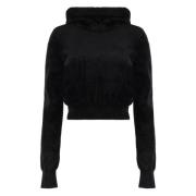 Logo Print Hoodie met Elastische Manchetten Alexander Wang , Black , D...