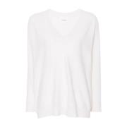 Witte Cashmere V-Hals Trui Lisa Yang , White , Dames