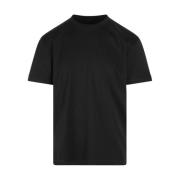 Zwart Crew Neck Katoenen T-shirt Kiton , Black , Heren