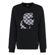 Katoenen ronde hals sweatshirt Karl Lagerfeld , Black , Dames