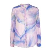 Paarse Dream Print Voile Shirt Forte Forte , Multicolor , Dames