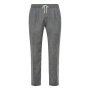 B City Broek in Flanel Boggi Milano , Gray , Heren