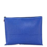 Pre-owned Leather clutches Christian Louboutin Pre-owned , Blue , Here...