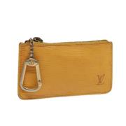 Pre-owned Leather wallets Louis Vuitton Vintage , Yellow , Dames