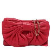 Pre-owned Leather shoulder-bags Valentino Vintage , Red , Dames