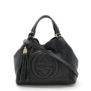 Pre-owned Leather gucci-bags Gucci Vintage , Black , Dames