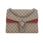 Pre-owned Coated canvas handbags Gucci Vintage , Beige , Dames