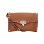 Pre-owned Leather shoulder-bags Valentino Vintage , Brown , Dames