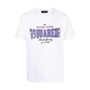 Witte T-shirts & Polos voor mannen Dsquared2 , White , Heren