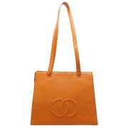 Pre-owned Leather totes Chanel Vintage , Brown , Dames