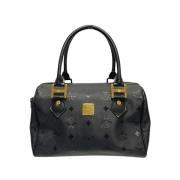 Pre-owned Cotton handbags MCM Pre-owned , Black , Dames