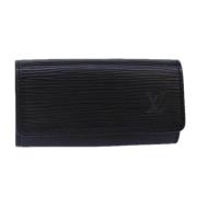 Pre-owned Leather key-holders Louis Vuitton Vintage , Black , Dames