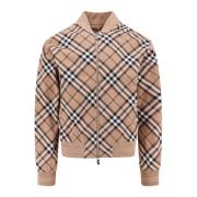 Beige Jas met Ritssluiting en Drukknoop Zakken Burberry , Beige , Here...