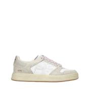 Beige Suède Sneakers met Witte Leren Details Premiata , Beige , Heren