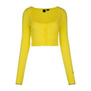 Stijlvolle Gebreide Vest voor Vrouwen Pinko , Yellow , Dames