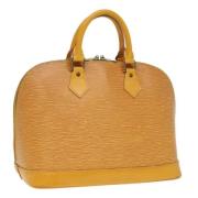 Pre-owned Leather handbags Louis Vuitton Vintage , Yellow , Dames