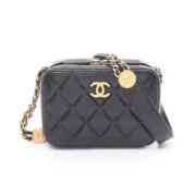 Pre-owned Leather chanel-bags Chanel Vintage , Black , Dames