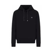 Hoodie met logopatch Armani , Black , Heren