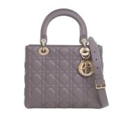 Pre-owned Leather dior-bags Dior Vintage , Gray , Dames