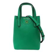 Pre-owned Leather handbags Salvatore Ferragamo Pre-owned , Green , Dam...