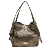 Pre-owned Leather totes Burberry Vintage , Gray , Dames