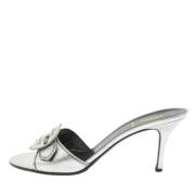 Pre-owned Leather sandals Fendi Vintage , Gray , Dames