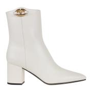 Vet Editie Goud Logo Bootie Valentino Garavani , White , Dames