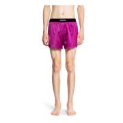 Fluwelen Tailleband Zijden Boxershorts Tom Ford , Pink , Heren