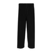 Wijde Zwarte Polyester Broek Issey Miyake , Black , Heren