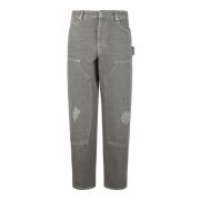 Olijfgroene Distressed Effect Broek Golden Goose , Gray , Heren